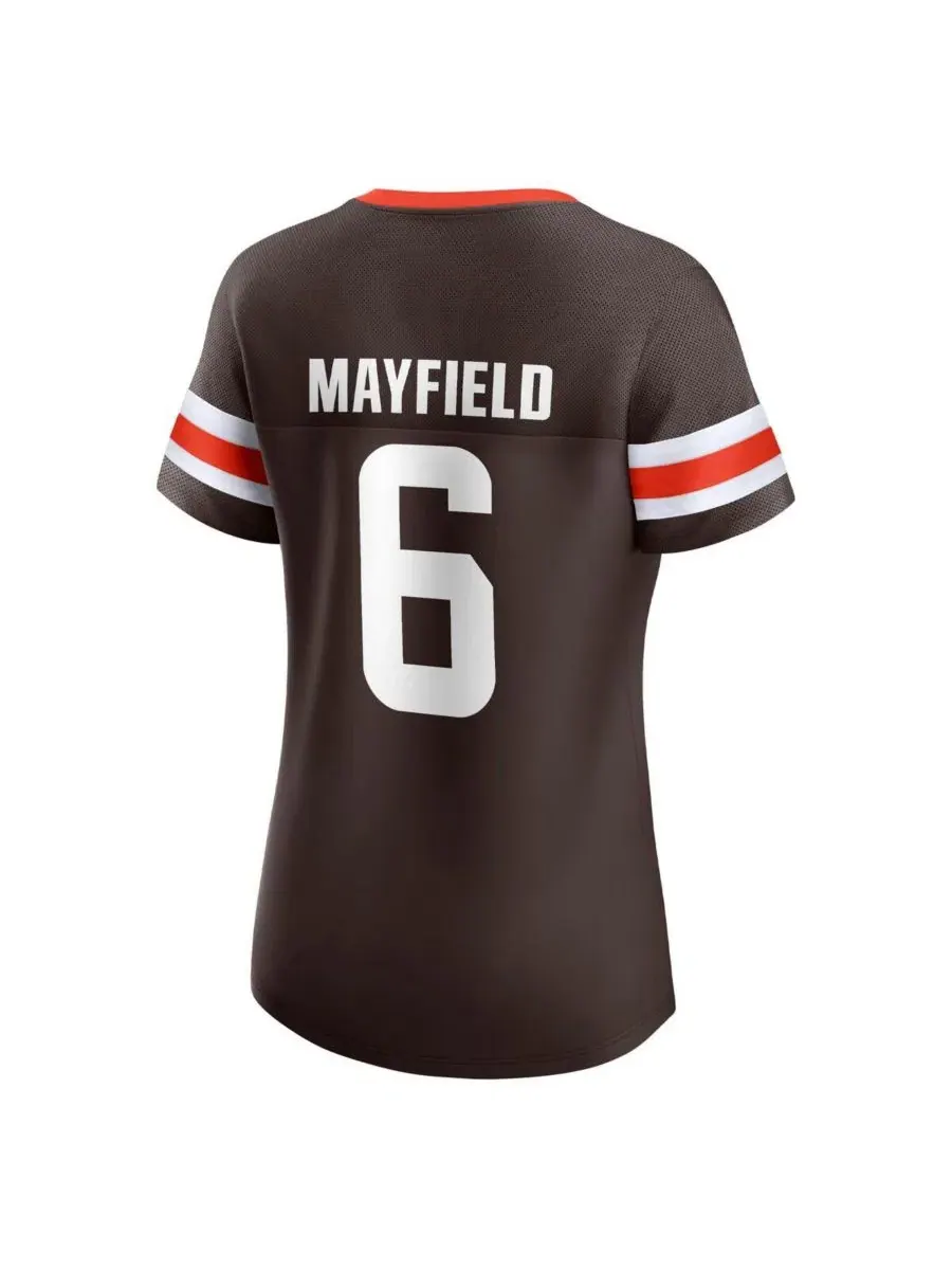Футболка с принтом Baker Mayfield Fanatics — изображение 3 из 3, коричневый