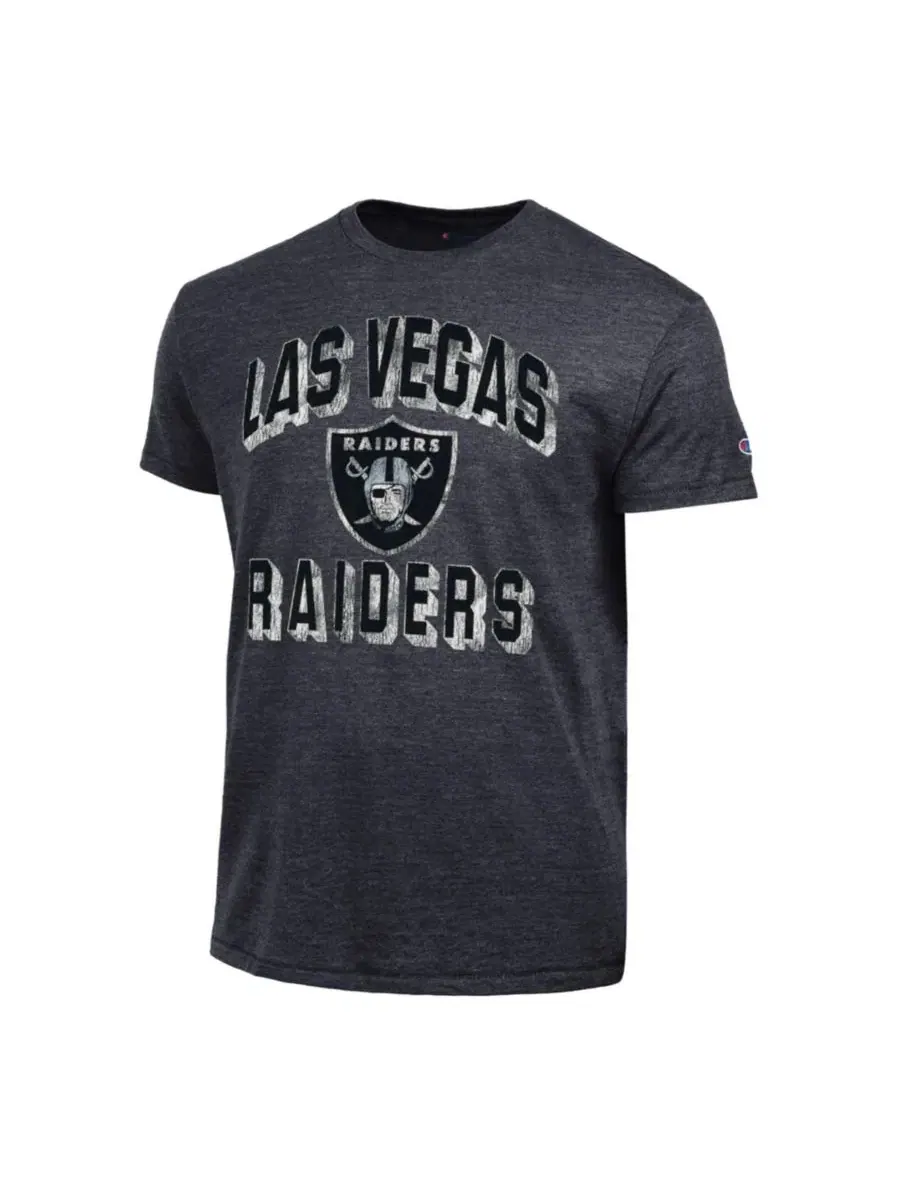 Футболка с принтом Las Vegas Raiders Ultimate Tri-Blend Champion — изображение 2 из 3, черный