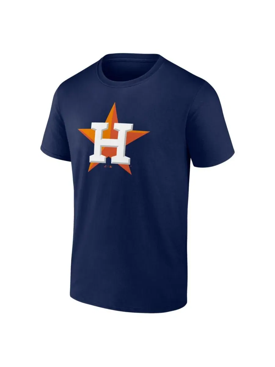 Футболка с принтом Houston Astros Logo Athletic — изображение 2 из 3, темно-синий