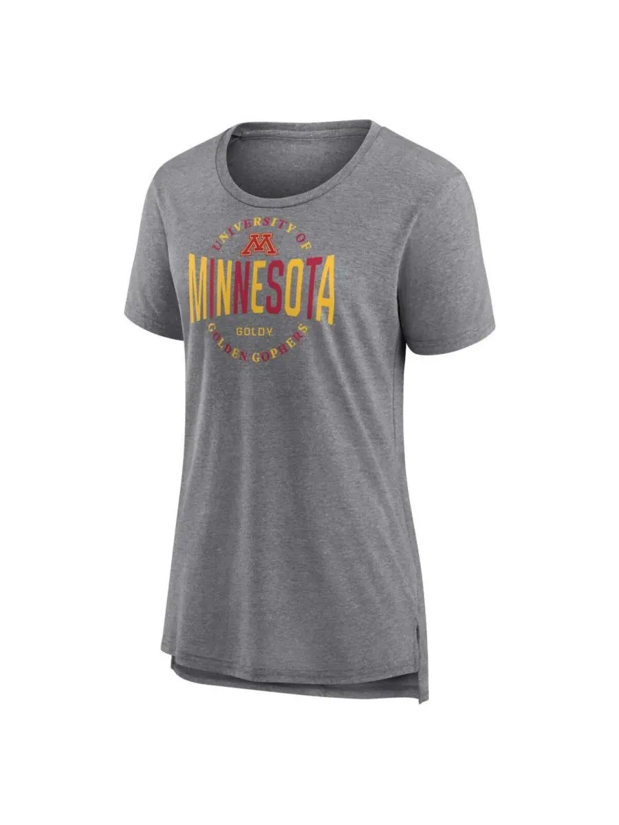 Футболка с принтом Minnesota Golden Gophers True Classics Break It Down Fanatics — изображение 2 из 3, серый