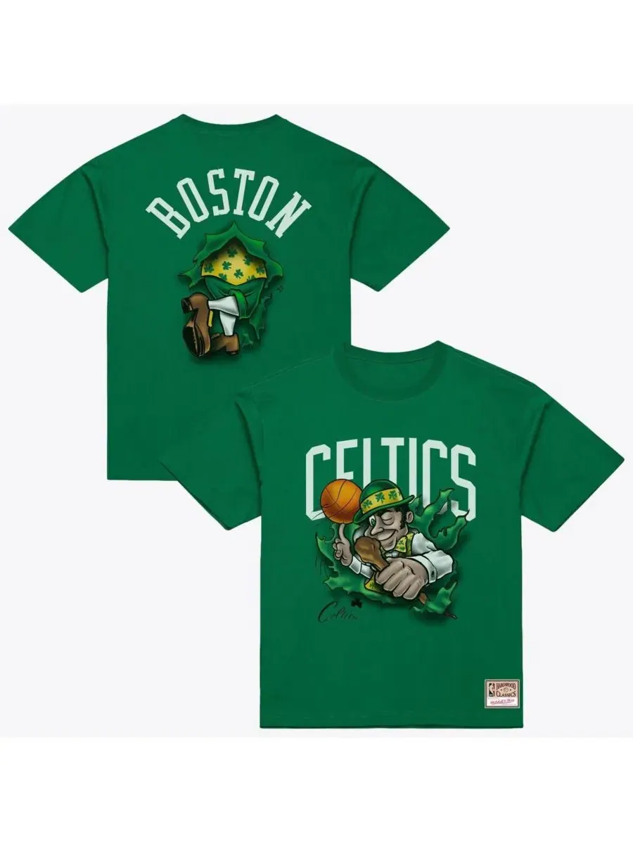 Футболка с принтом Boston Celtics Mitchell & Ness
