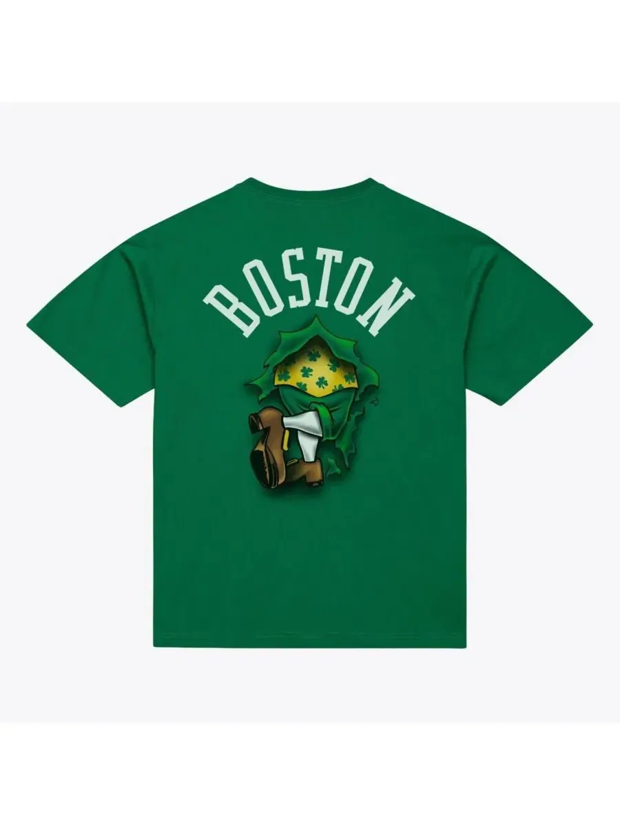 Футболка с принтом Boston Celtics Mitchell & Ness — изображение 2 из 3, зеленый