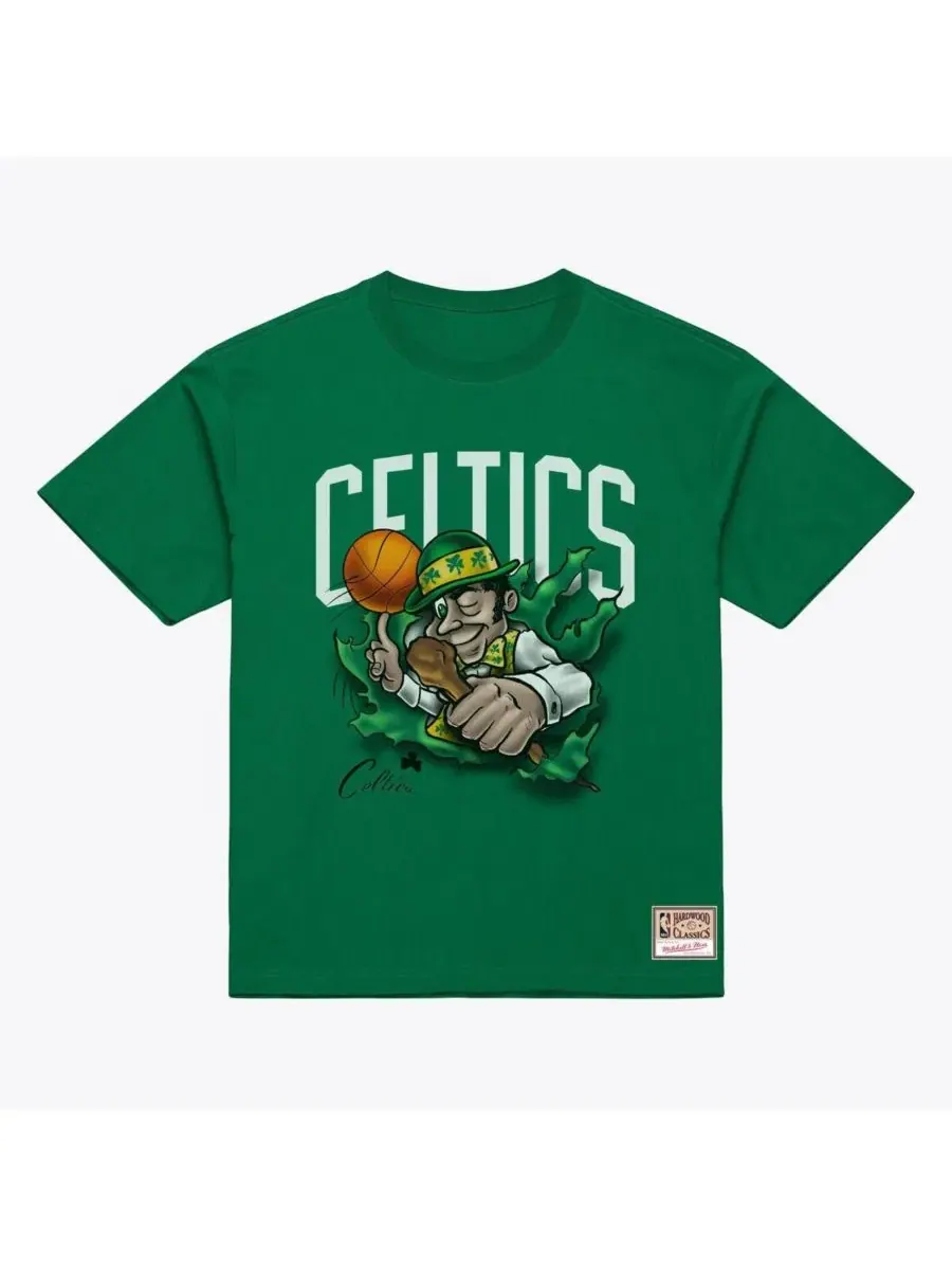 Футболка с принтом Boston Celtics Mitchell & Ness — изображение 3 из 3, зеленый