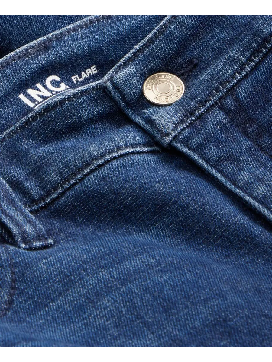 Джинсы с высокой посадкой и широкими штанинами, Petite High-Rise Wide-Leg Jeans I.N.C — изображение 8 из 8