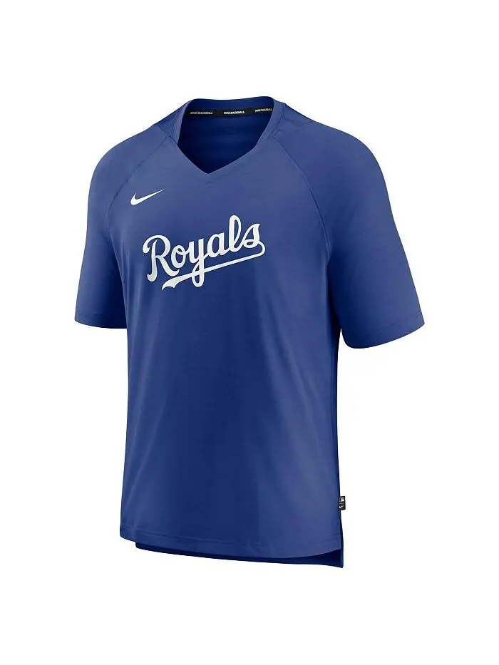 Мужская футболка Royal Kansas City Royals Authentic Collection Pregame Raglan Performance с — изображение 2 из 3, королевский