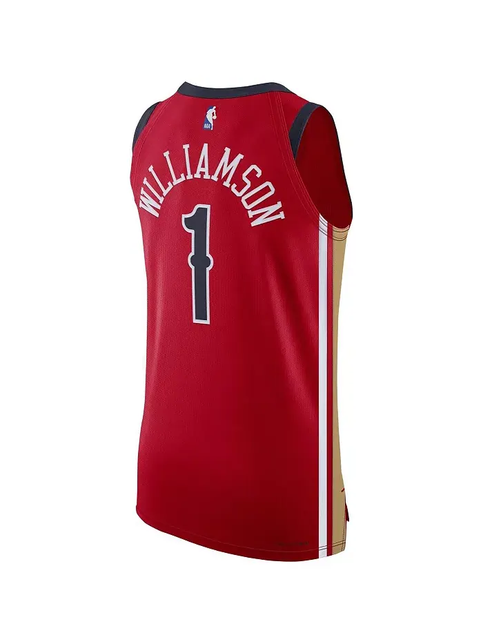 Мужская автентичная футболка New Orleans Pelicans Зиона Уильямсона в красном цвете - Association — изображение 2 из 3