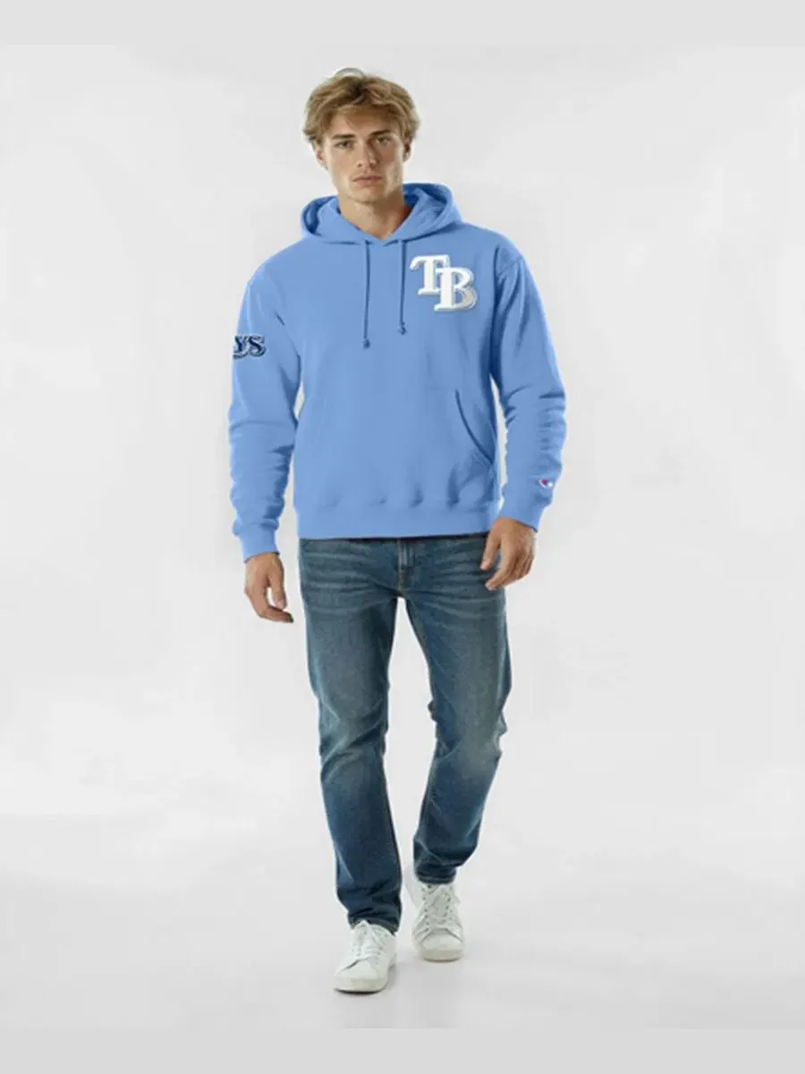 Худи с капюшоном Reverse Weave с принтом Tampa Bay Rays Champion