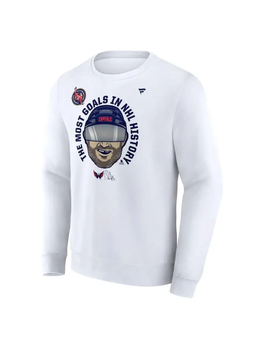 Fanatics Мужская белая толстовка Alexander Ovechkin Washington Capitals NHL All-Time Best Goorser — изображение 2 из 3, белый
