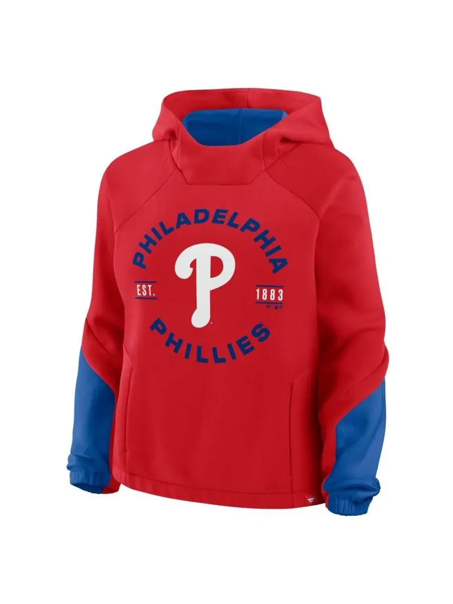 Fanatics Женская красная толстовка с капюшоном Philadelphia Phillies Oversized Time to Win — изображение 2 из 3, красный