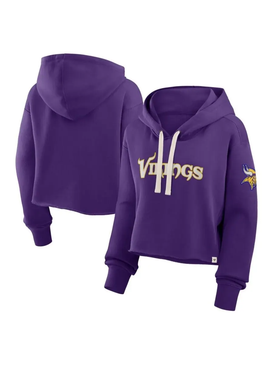 Fanatics Женская фиолетовая укороченная толстовка Minnesota Vikings Oversized Hometown Heritage