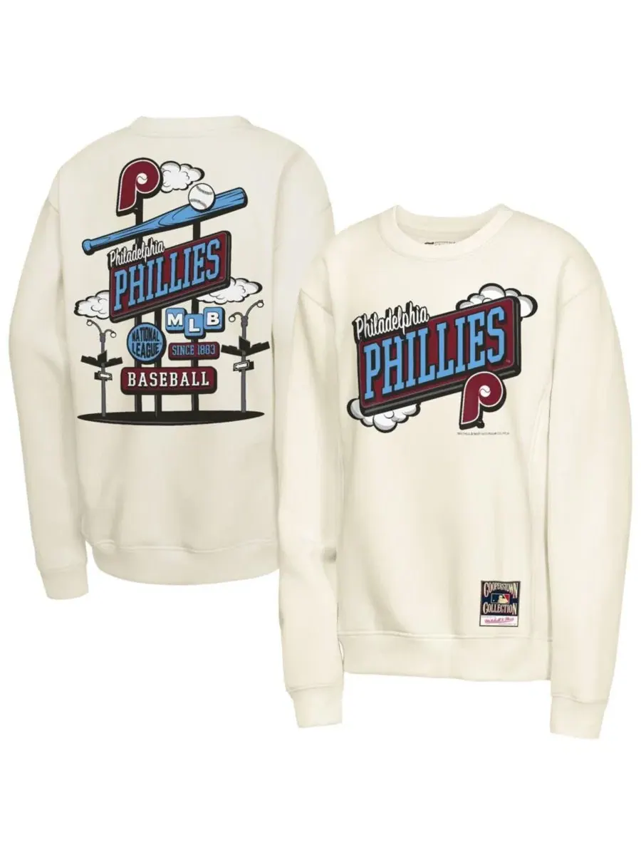 Свитшот Retro Billboard с принтом Philadelphia Phillies Mitchell & Ness