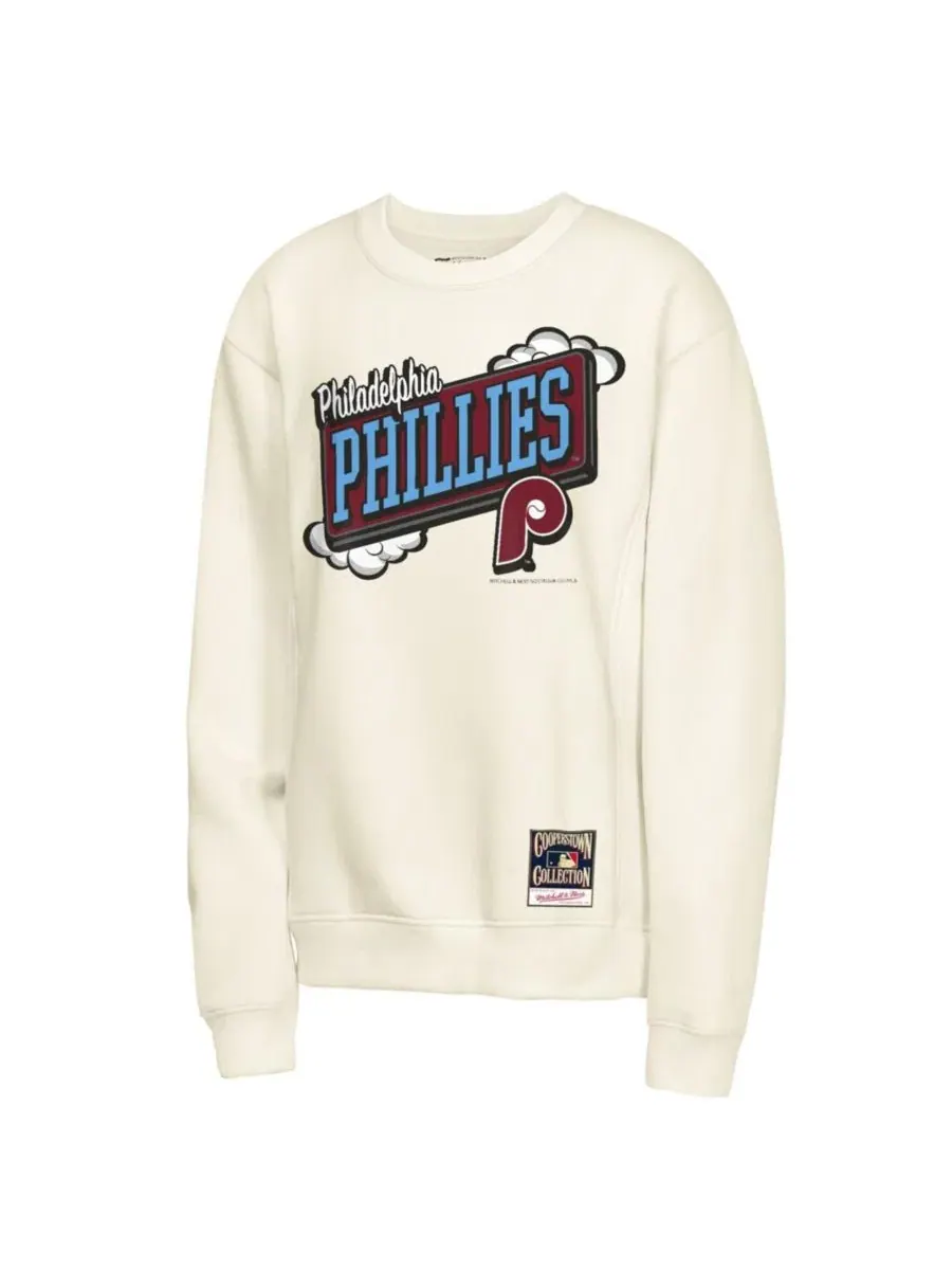 Свитшот Retro Billboard с принтом Philadelphia Phillies Mitchell & Ness — изображение 2 из 2, прозрачный