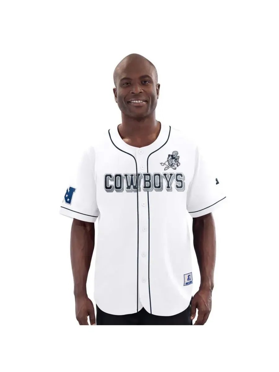 G-III Sports by Carl Banks Мужская белая бейсбольная майка Dallas Cowboys в стиле ретро для эстафеты