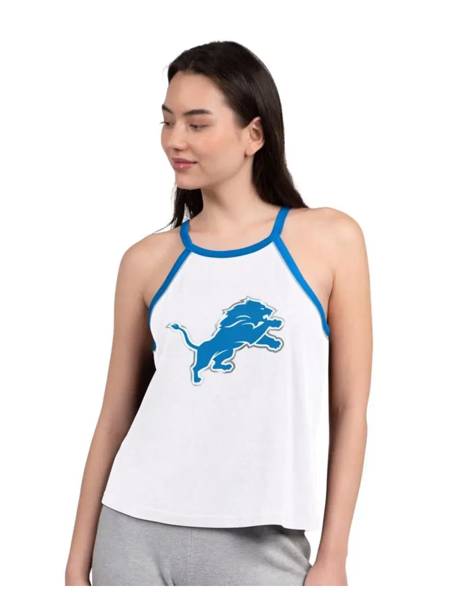 Женский топ без рукавов с принтом Detroit Lions Redemption Win Slub Tank Top G-III 4Her by Carl