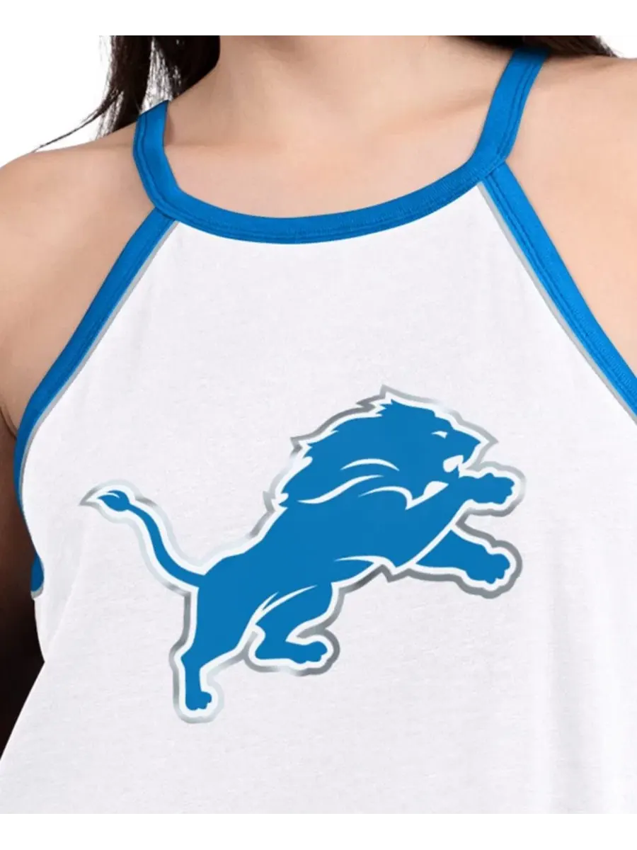 Женский топ без рукавов с принтом Detroit Lions Redemption Win Slub Tank Top G-III 4Her by Carl — изображение 3 из 3, белый