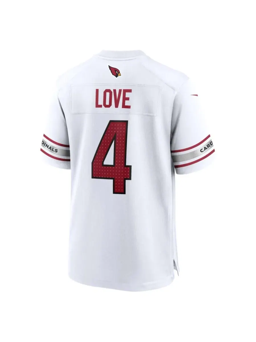Мужская футболка Nike Jeremiyah Love Arizona Cardinals Game Player — изображение 2 из 3, белый