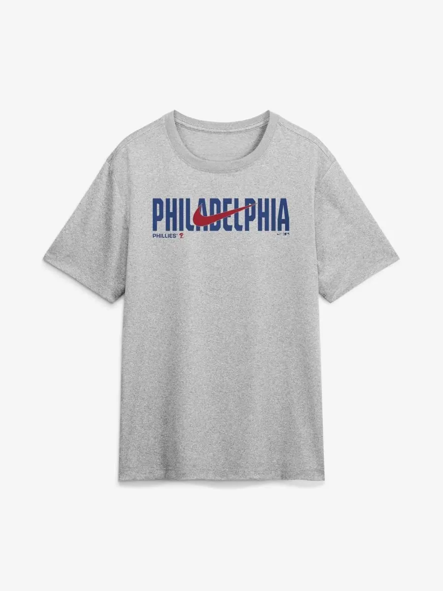 Футболка с коротким рукавом Swoosh Legend Dri-FIT Philadelphia Phillies Nike — изображение 2 из 5, серый