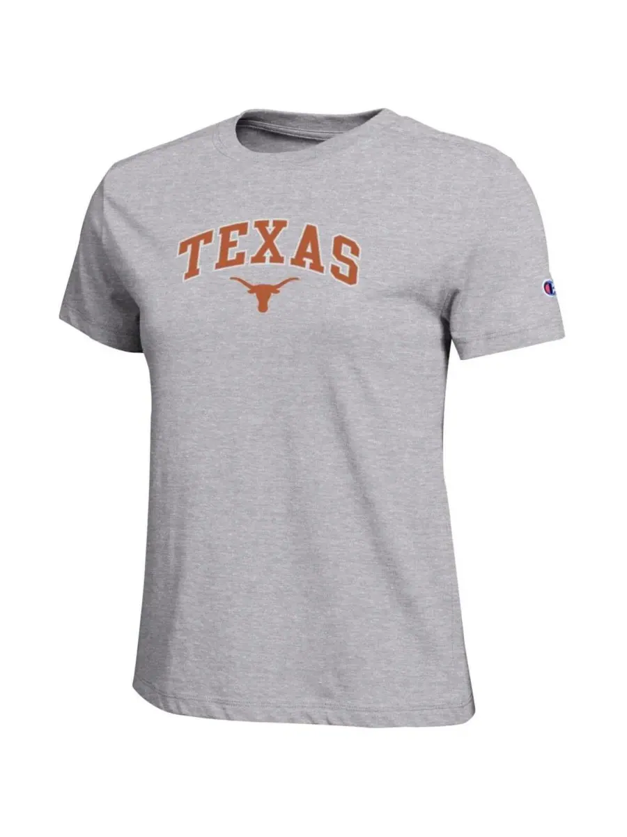 Champion Женская серая футболка с логотипом команды Texas Longhorns, расположенным дугой — изображение 2 из 3, серый