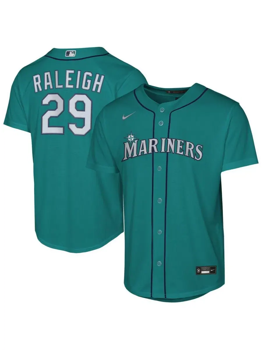 Детская футболка Cal Raleigh Alternate Teal Seattle Mariners Nike
