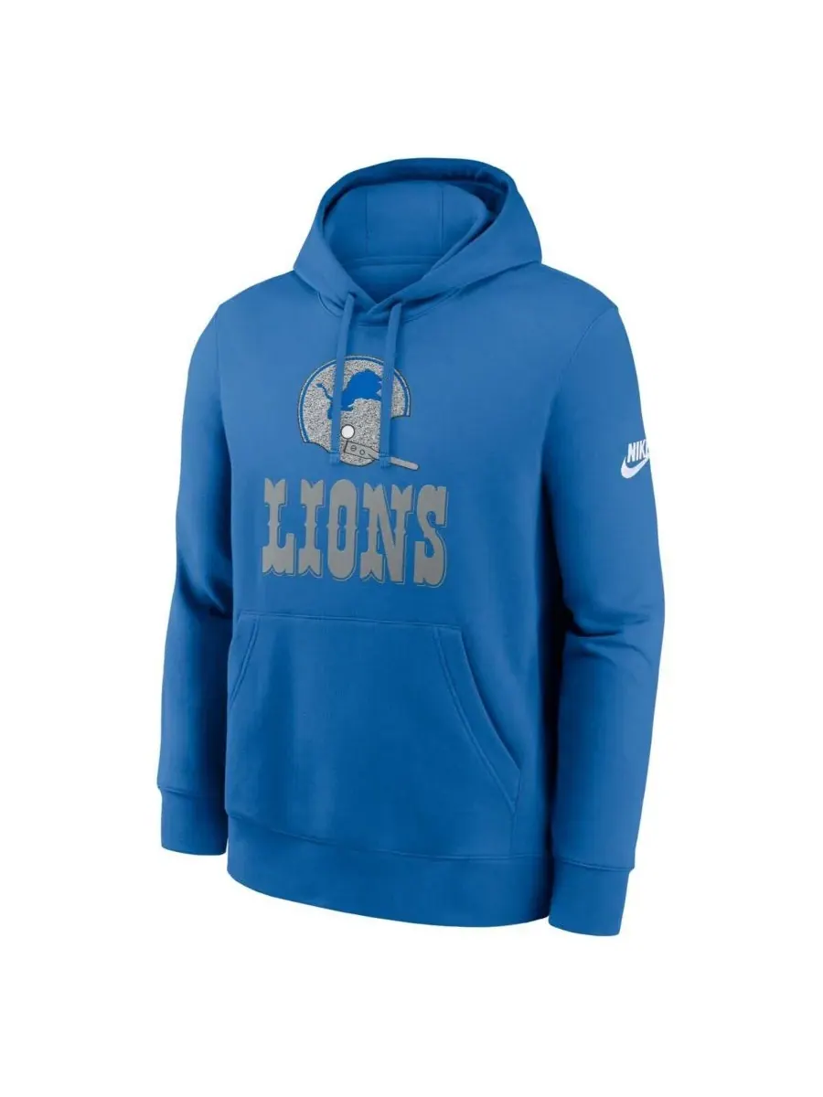 Мужская толстовка с капюшоном Royal Detroit Lions Best Season Rewind Club Nike — изображение 3 из 3, королевский