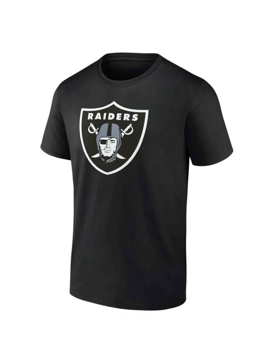 Футболка с принтом Primary Logo Las Vegas Raiders Logo Athletic — изображение 3 из 4, черный