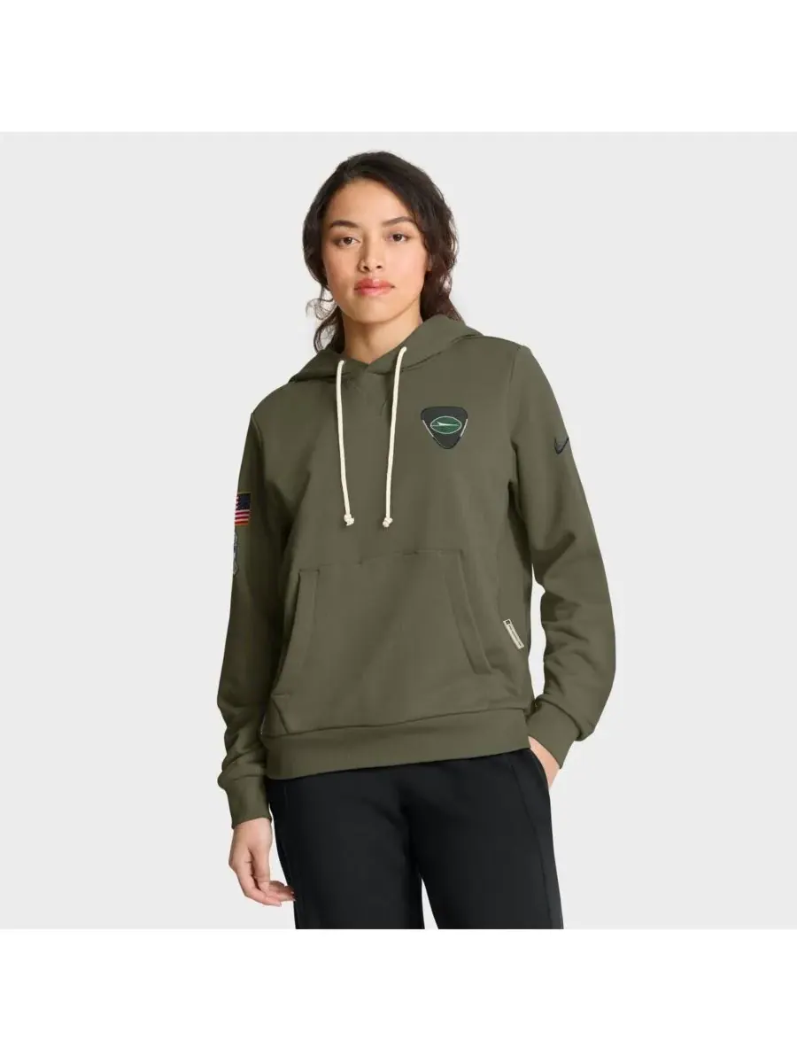 Nike Женская толстовка New York Jets 2025 Salute to Service Sideline Standard Issue Dri-FIT