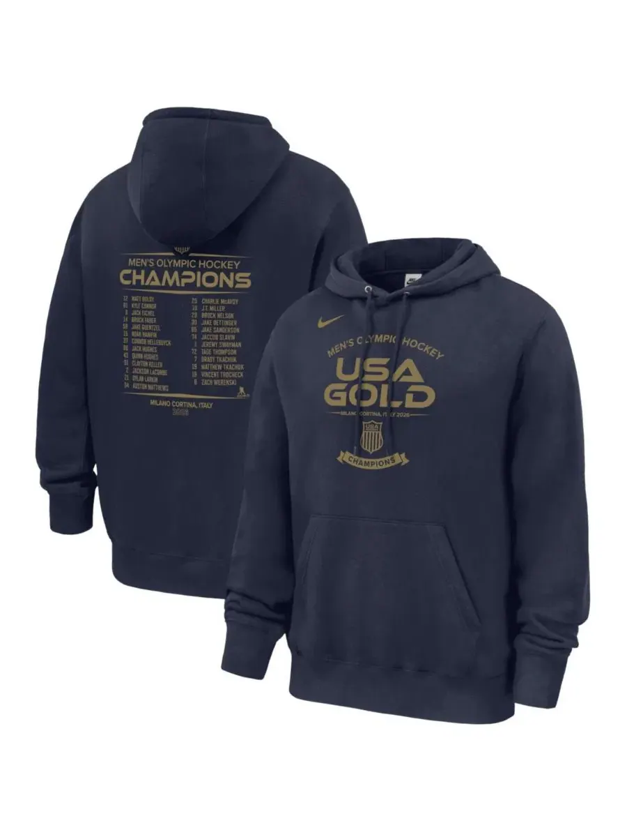 Худи из футера с принтом 2026 Winter Gold Medal Roster Club Nike