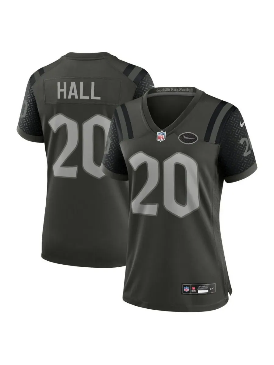 Nike Женская игровая майка Breece Hall Gotham Green New York Jets из коллекции Rivalries 2025 года