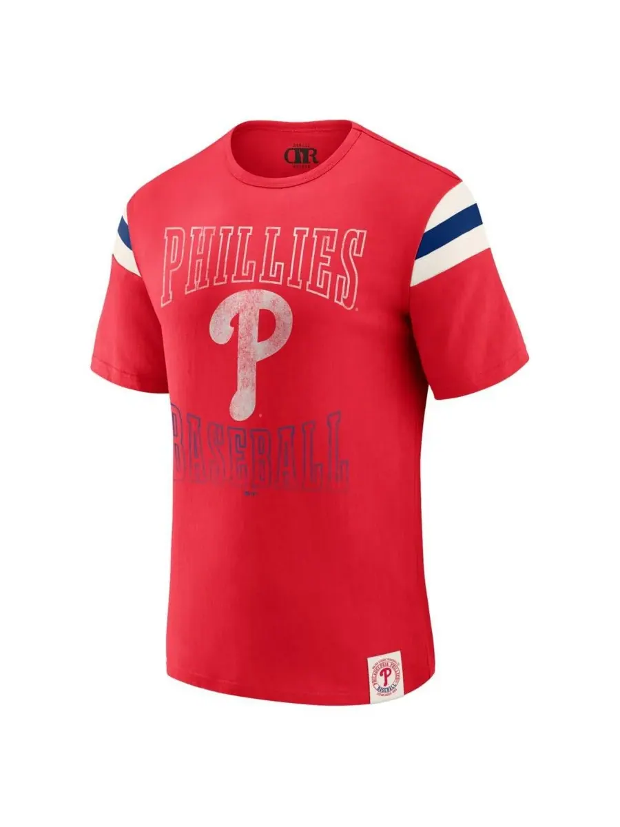 Fanatics Мужская красная футболка Darius Rucker Collection Philadelphia Phillies с полосатым — изображение 2 из 3, красный