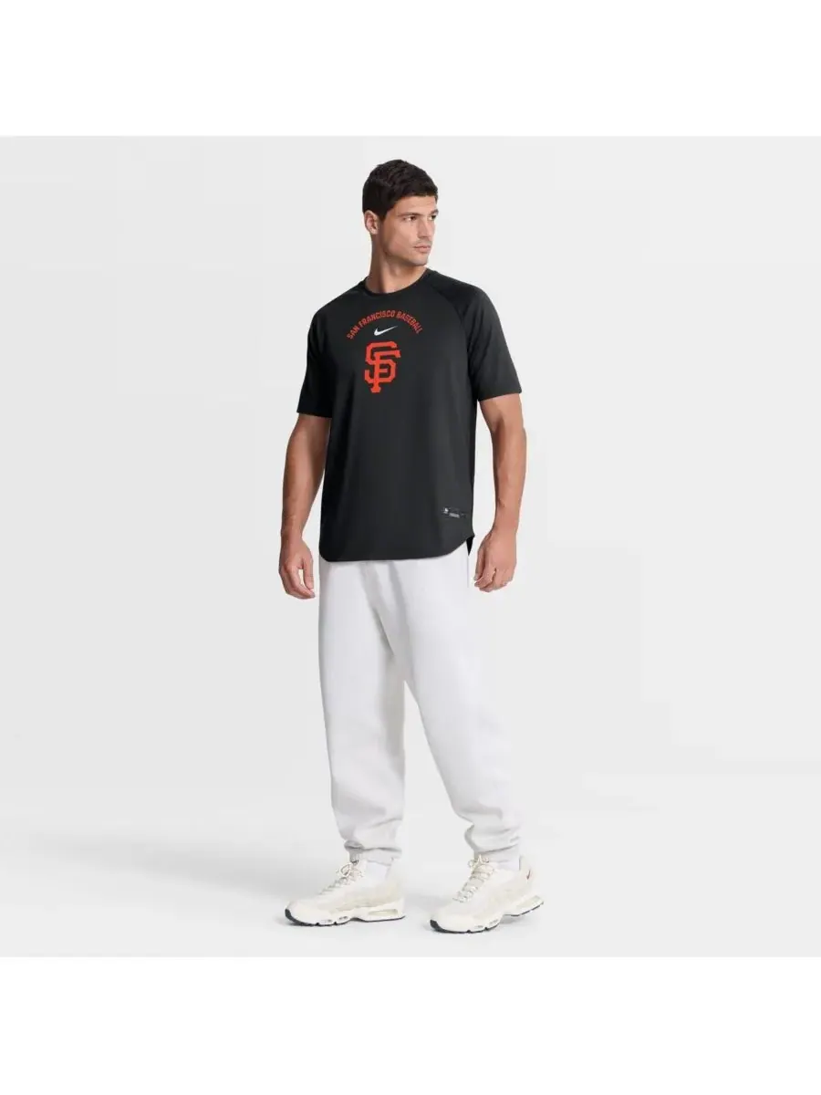 Nike Мужская черная футболка-реглан Dri-FIT из аутентичной коллекции San Francisco Giants для — изображение 3 из 3, черный