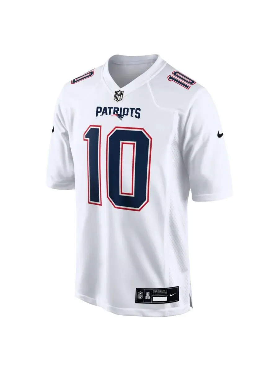 Футболка Nike Drake Maye Tundra White New England Patriots Game Jersey — изображение 2 из 3, белый