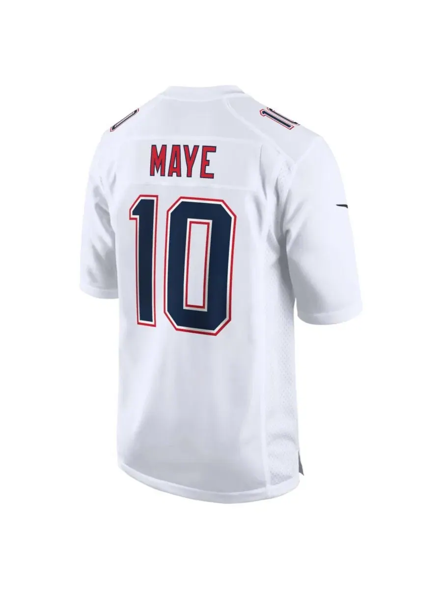 Футболка Nike Drake Maye Tundra White New England Patriots Game Jersey — изображение 3 из 3, белый