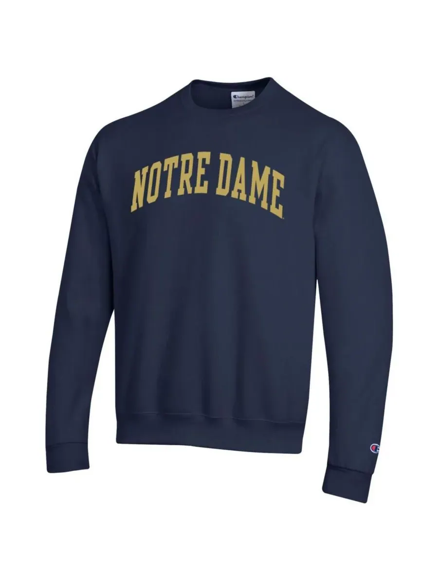 Champion Мужская темно-синяя флисовая толстовка Notre Dame Fighting Irish Basic Arch — изображение 2 из 3, темно-синий