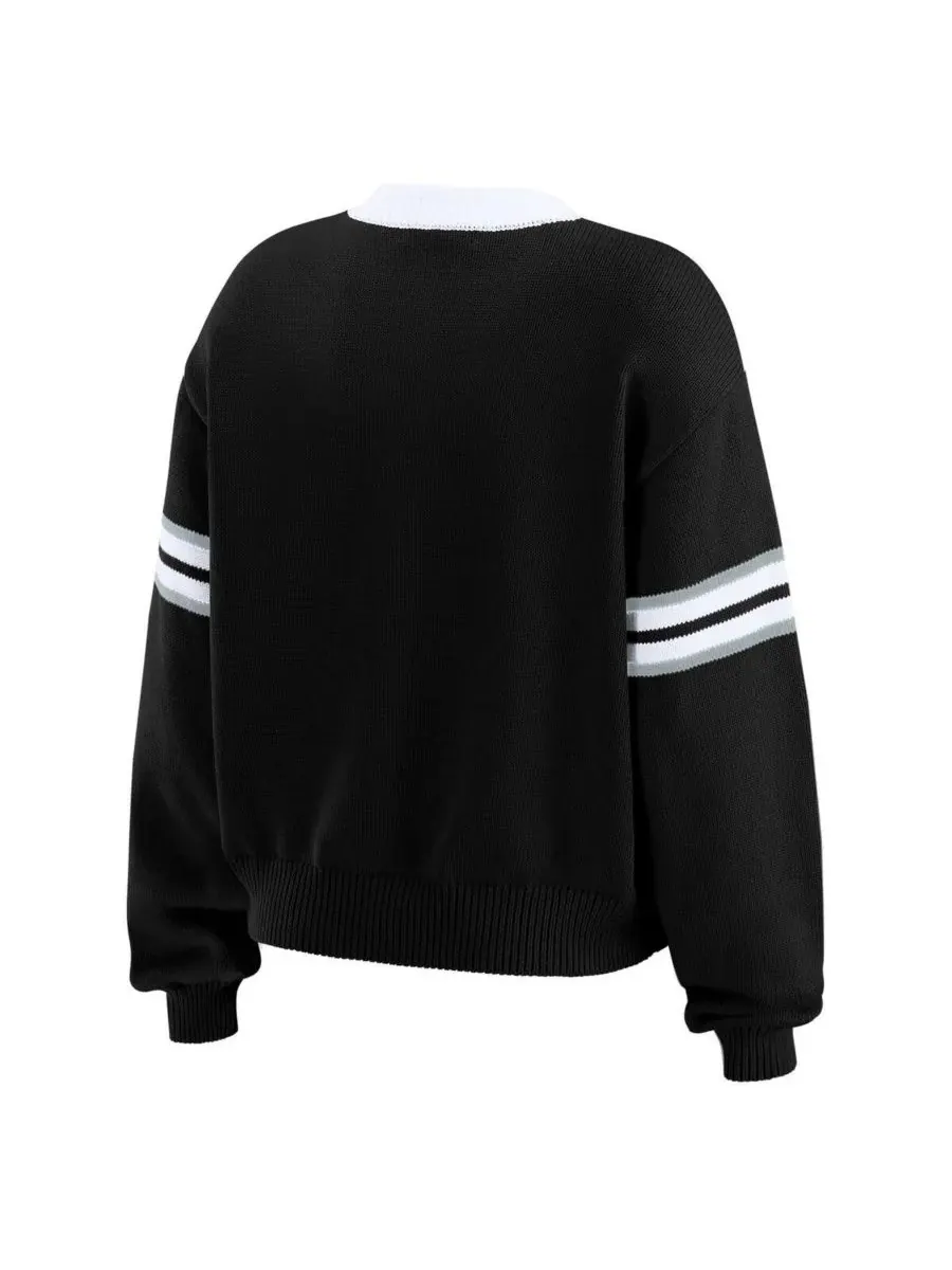 WEAR by Erin Andrews Женский черный укороченный свитер с завязками Los Angeles Kings — изображение 3 из 4