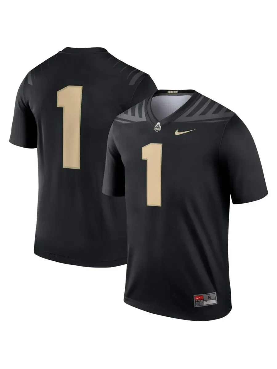 Nike Мужская черная футболка №1 команды Purdue Boilermakers Legend