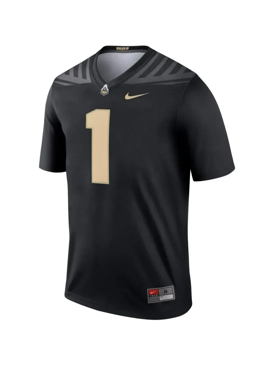 Nike Мужская черная футболка №1 команды Purdue Boilermakers Legend — изображение 3 из 3, черный