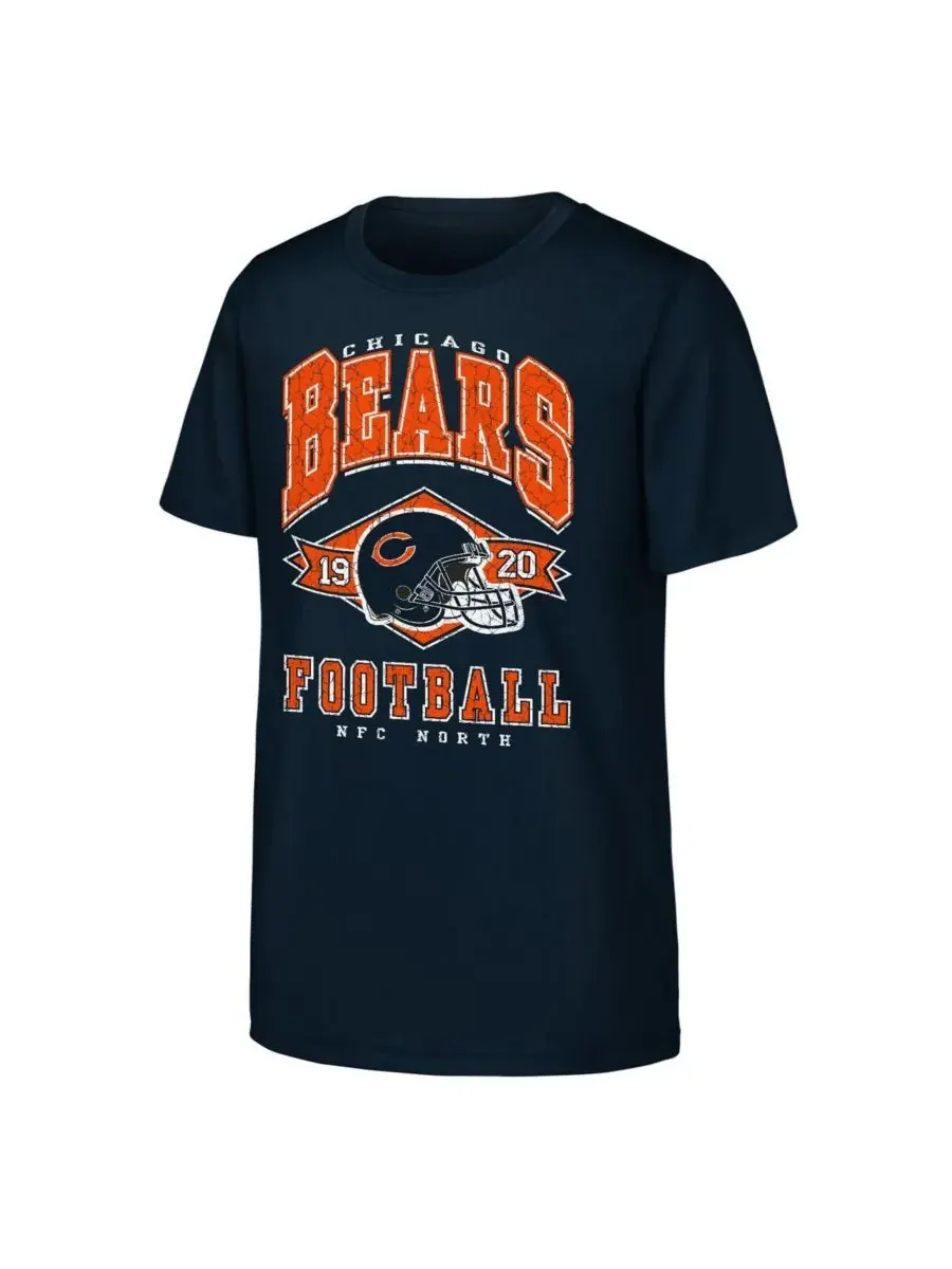 Outerstuff Футболка Big Boys and Girls Navy Chicago Bears Kick Off