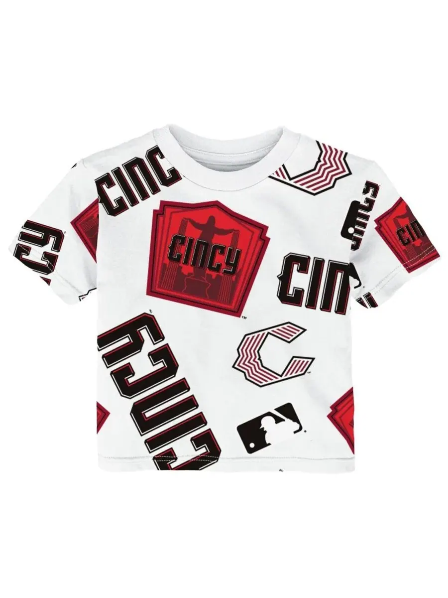 Детская футболка с принтом Cincinnati Reds 2026 City Connect Game Day Outerstuff — изображение 2 из 3, белый