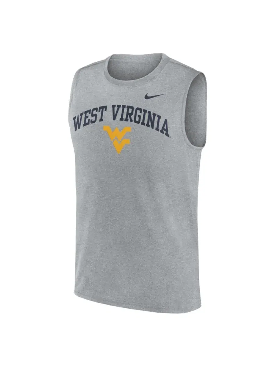 Мужская майка-безрукавка Dri-FIT с принтом West Virginia Mountaineers Nike — изображение 2 из 3, серый