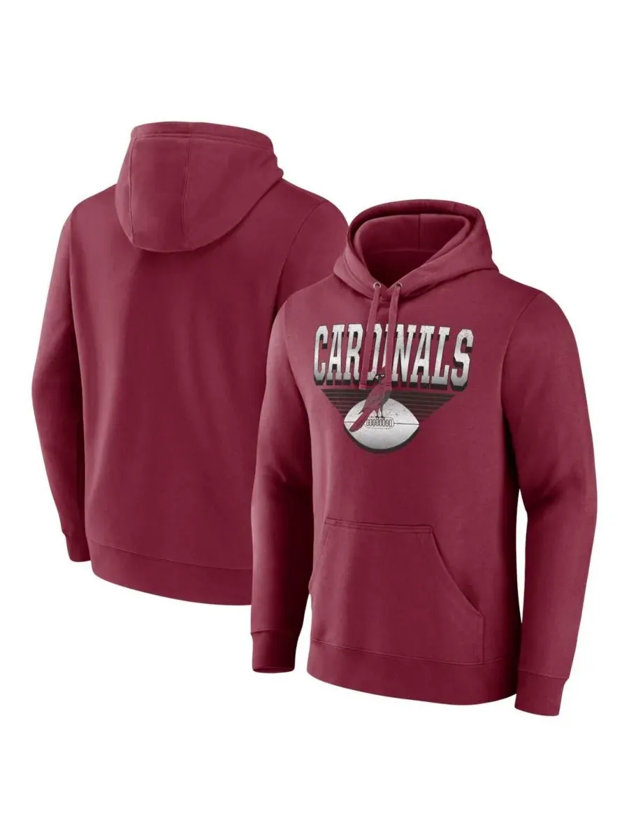 Мужская толстовка с капюшоном Cardinal Arizona Cardinals с геометрическим хромированным рисунком