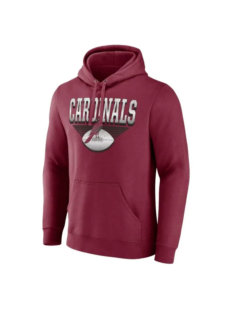 Мужская толстовка с капюшоном Cardinal Arizona Cardinals с геометрическим хромированным рисунком — изображение 2 из 3