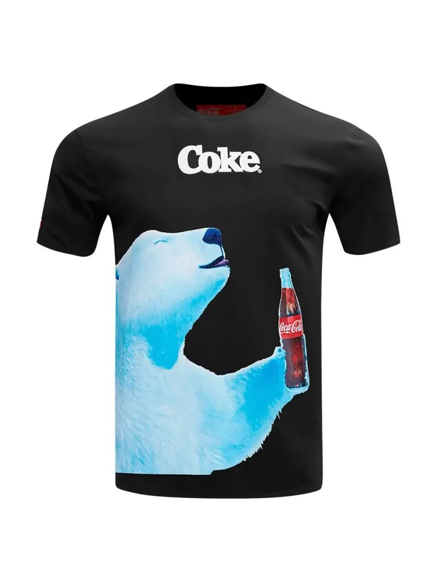 Freeze Max Мужская черная футболка Coca-Cola с изображением полярного медведя — изображение 2 из 3, черный