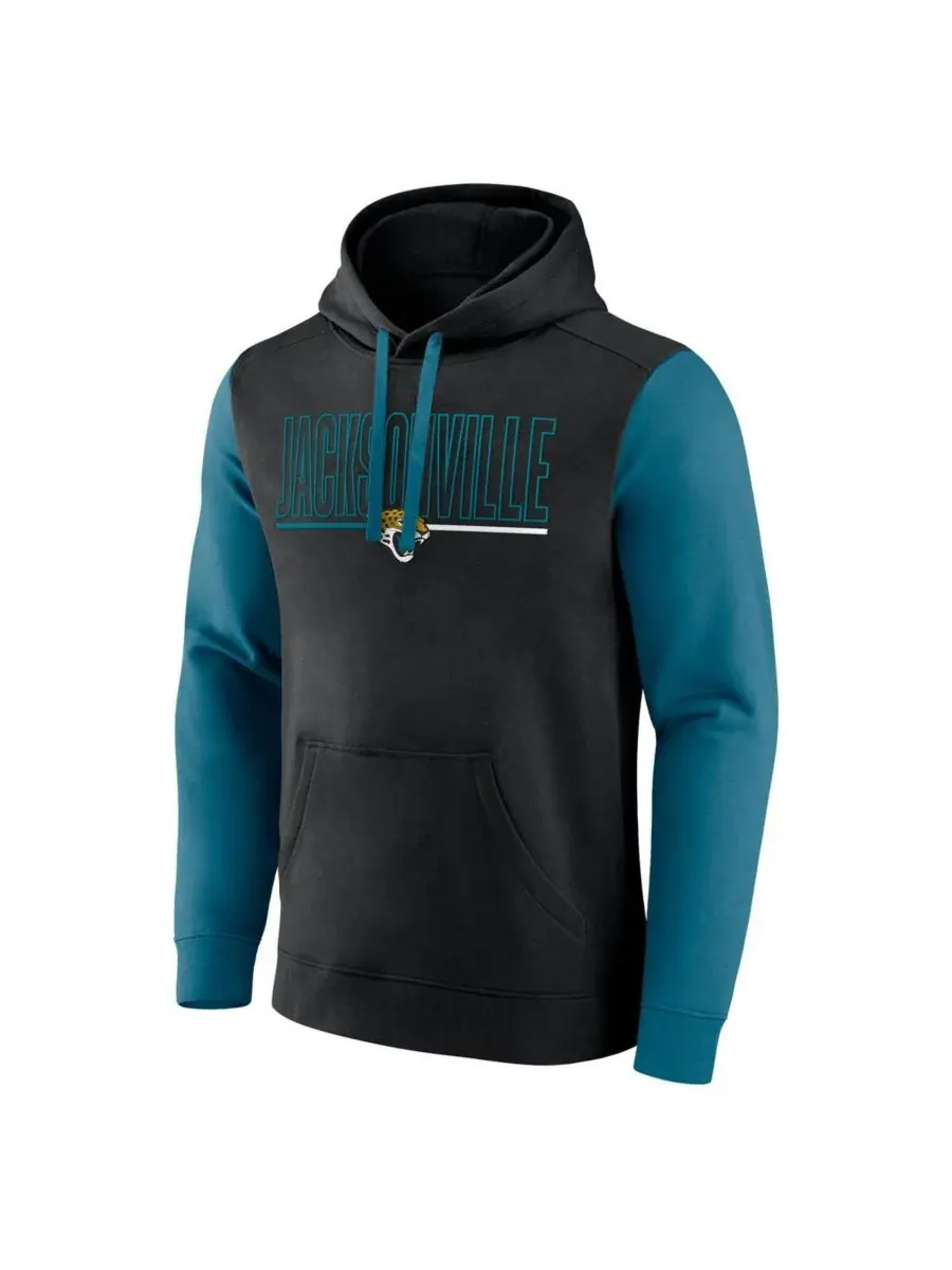 Fanatics Мужская толстовка с капюшоном с контуром команды Jacksonville Jaguars — изображение 2 из 3, черный