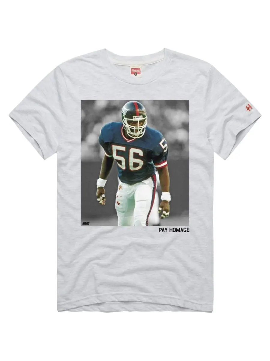 Футболка с принтом Lawrence Taylor Pay Homage Tri-Blend Homage — изображение 3 из 3, пепельный