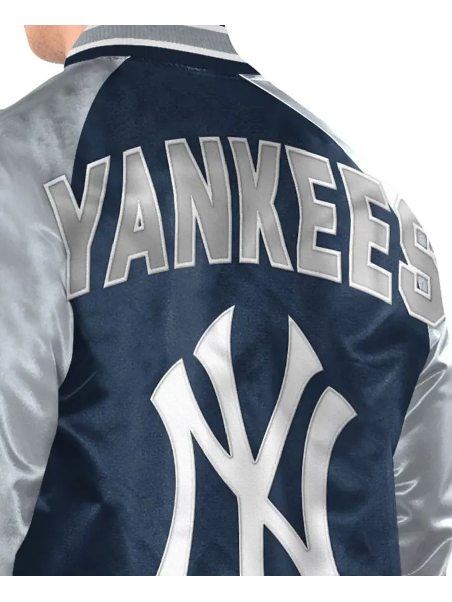 Куртка-ветровка с raglan-рукавами New York Yankees Raglan Blitz Varsity Starter — изображение 4 из 4, темно-синий серый