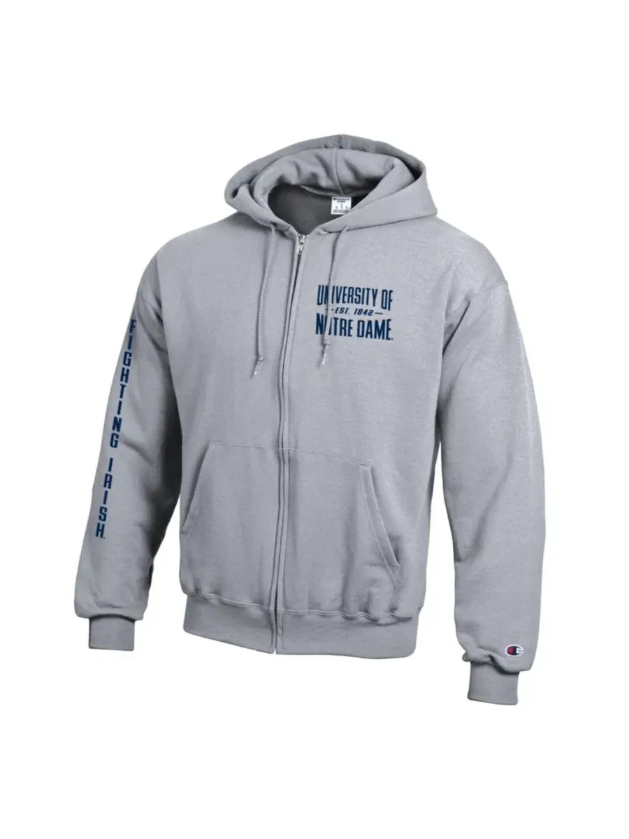 Толстовка на молнии Champion Varsity Powerblend — изображение 3 из 3, серый