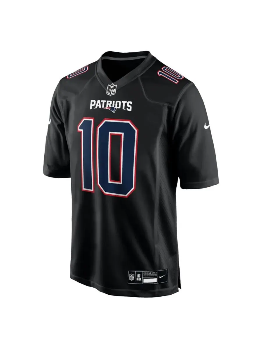 Футболка Nike Drake Maye Game Jersey — изображение 2 из 3, черный
