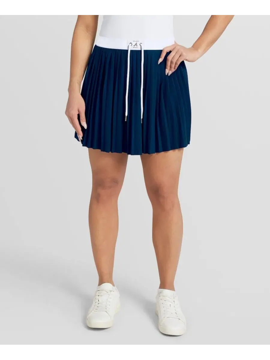 Юбка-шорты с плиссе Navy Atlanta Braves WEAR by Erin Andrews