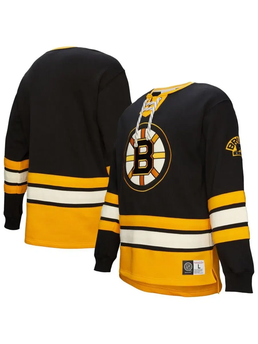 Свитшот Heritage Lace-Up Pullover с винтажным принтом Mitchell & Ness