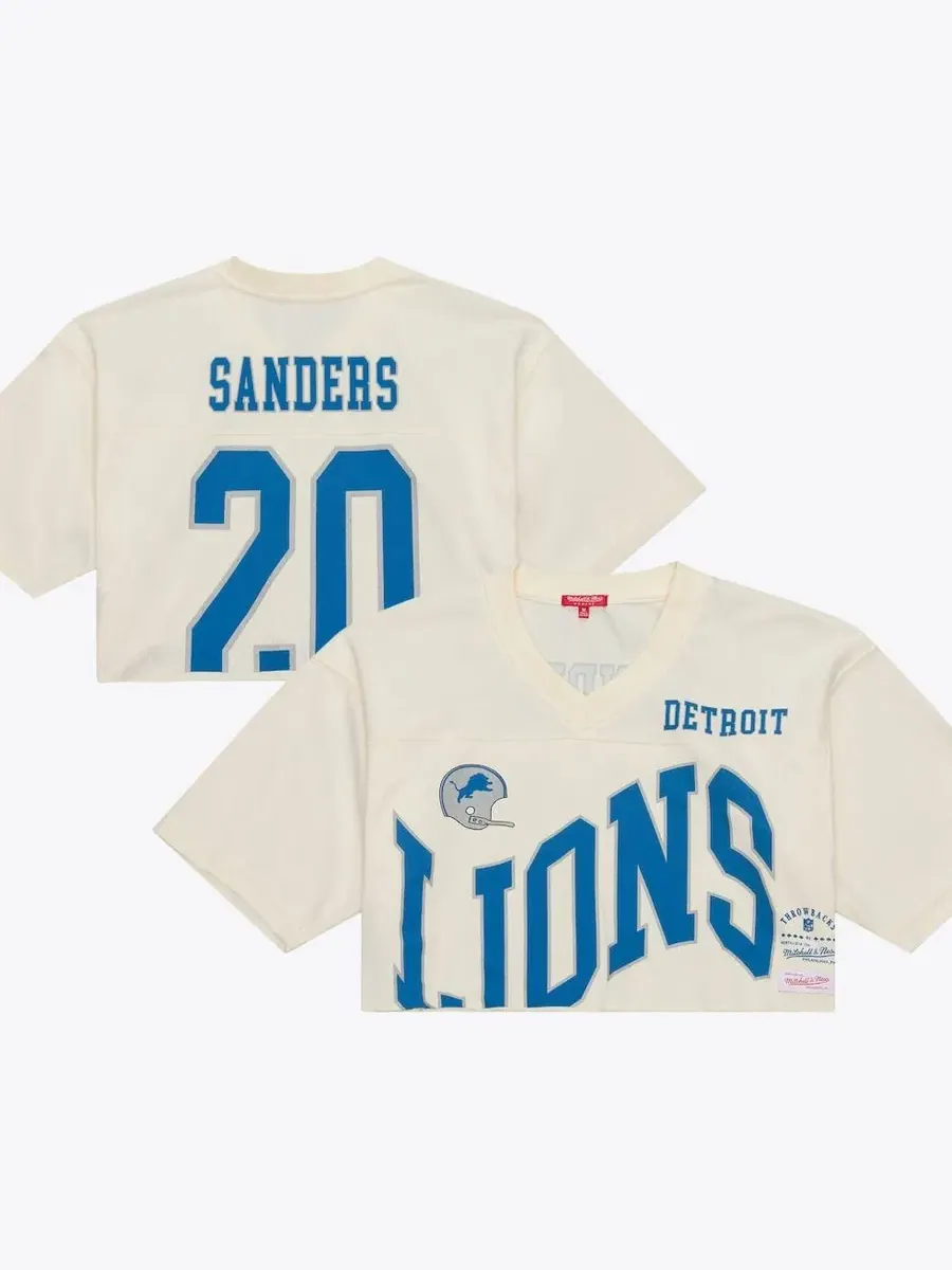 Кроп-джерси с номером 20, модель Barry Sanders Mitchell & Ness